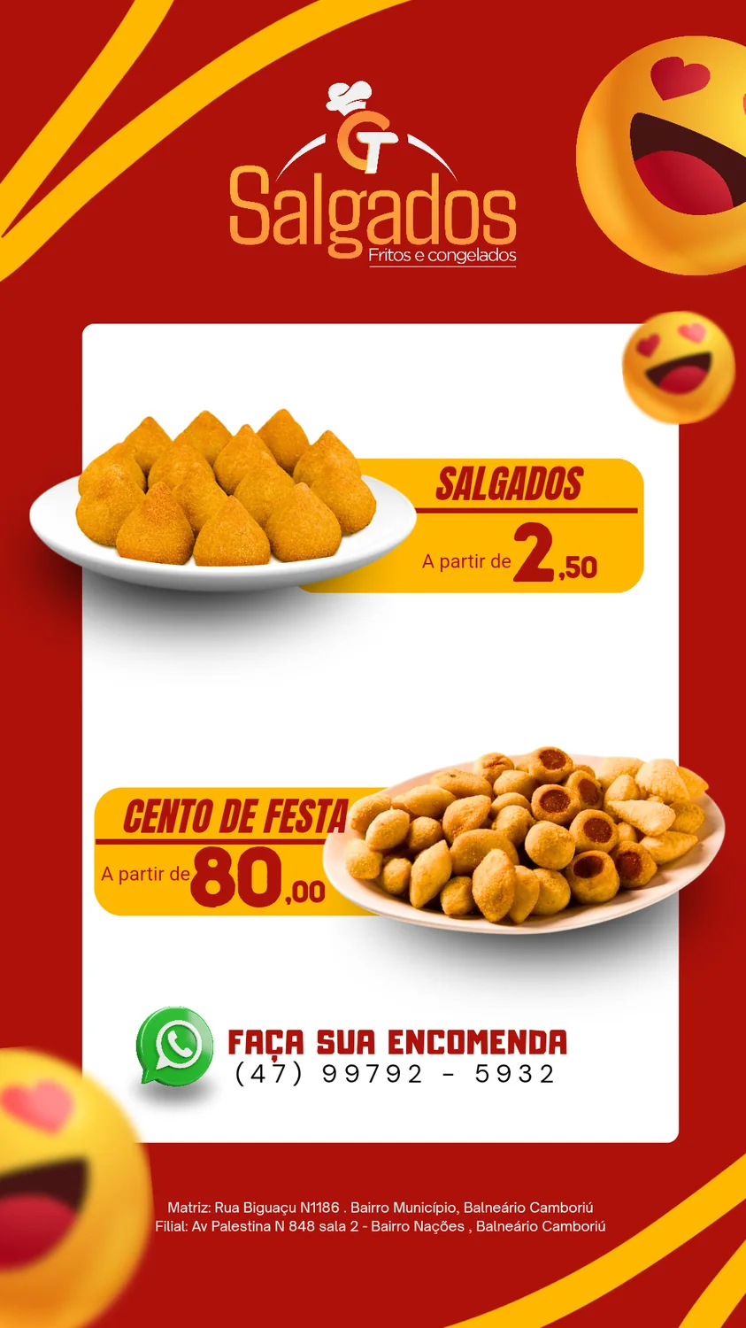Design promocional salgados