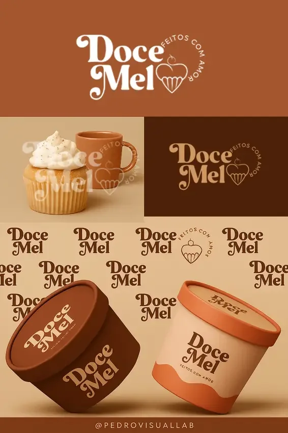 Projeto de identidade visual Doce Mel